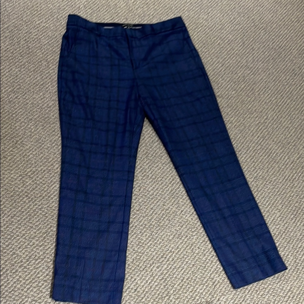 Banana Republic Blue Plaid Trousers